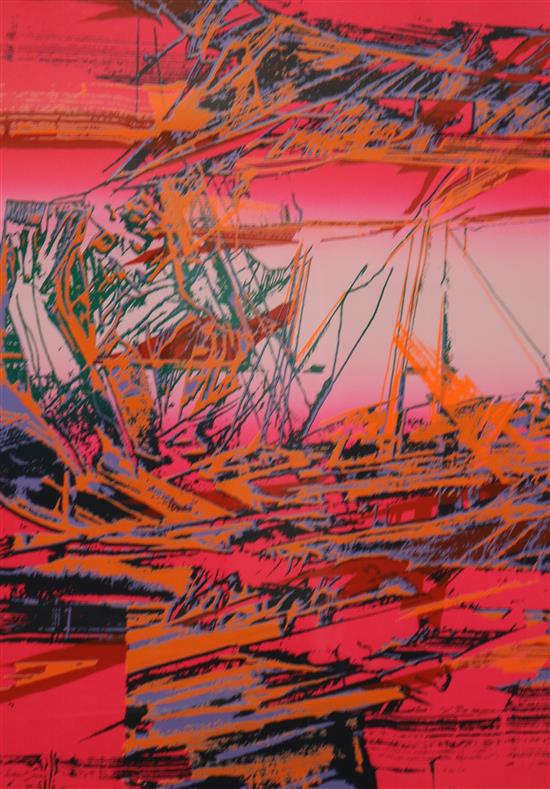 Nils Burwitz (b.1940), printers proof, untitled, signed and dated 1973, 66 x 45cm